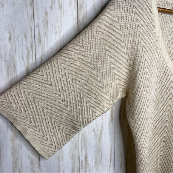 🍋 Classiques Entier Cream and Gold Cardigan Small - Picture 5 of 7